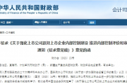 关于征求《关于强化上市公司及拟上市企业内部控制建设 推进内部控制评价和审计的通知（征求意见稿）》意见的函